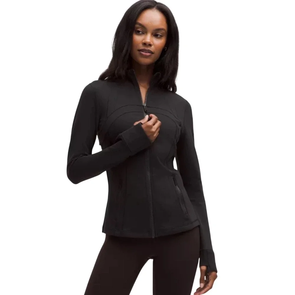 Lululemon Define Jacket Luon Black Size 6 Full Zip Slim Fit Pilates Yoga